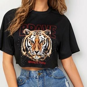 Tiger Print Crop Top